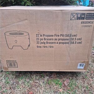 Gray Propane Fire Pit